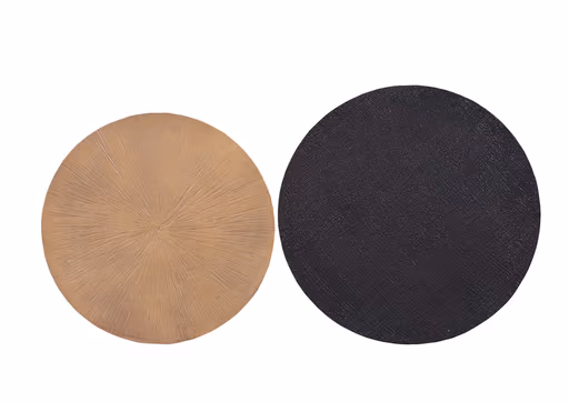 Beistelltisch-Set Henry & June - D. 55 cm, Metall, Schwarz