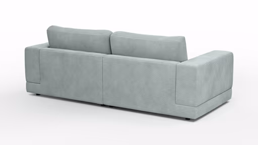 Sofa Juni - 2-Sitzer, Cord, Hellblau