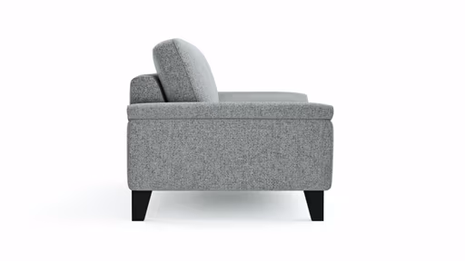 Sofa Oviedo - 2-Sitzer, keine Funktionen, Flachgewebe, Hellgrau