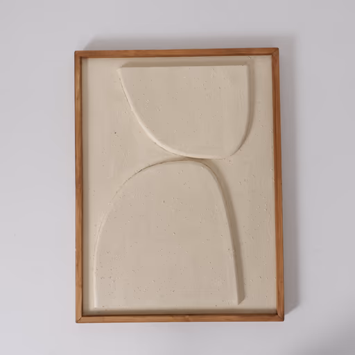 Wandobjekt - Holz - HBT ca. 82x62x4 cm- Beige/Natur
