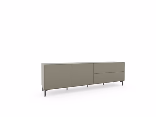Sideboard Casello - BHT ca. 225x74x47 cm, Lack Matt, Olivgrün