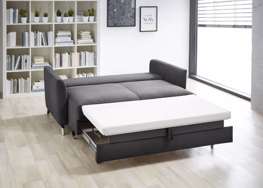 Sofa - Schlaffunktion, Stoff, Schwarz