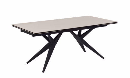 Esstisch MICHELA - ausziehbar, LB ca. 180x95 cm, Glaskeramik, Travertin farbig