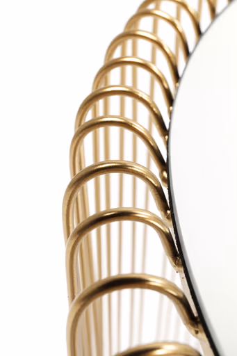 Beistelltisch- 2-er Set, Messing, Pulverbeschichtet, Goldfarben, Glas