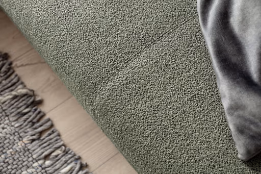 Ecksofa Helmi - Longchair links, 2,5-Sitzer, Stoff, Eukalyptus