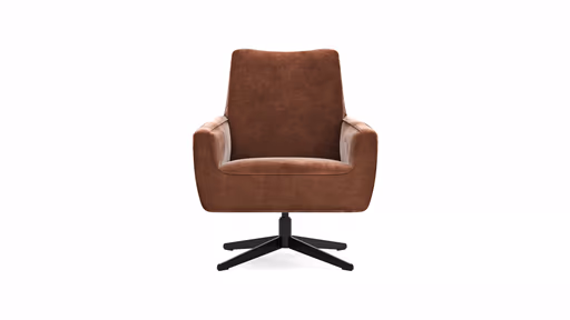 Drehsessel Matina - Größe L, Velour, Kupfer