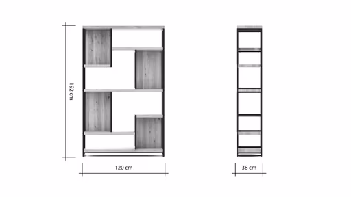 Regal Farmingdale - Eiche massiv, legno