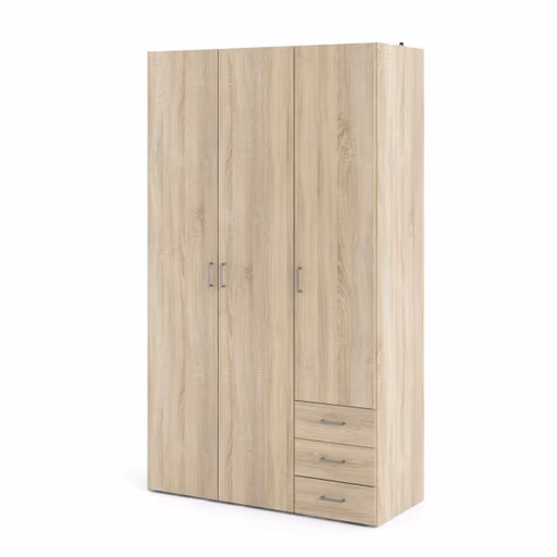 Drehtürenschrank- B ca. 116 cm, Eiche Dekor