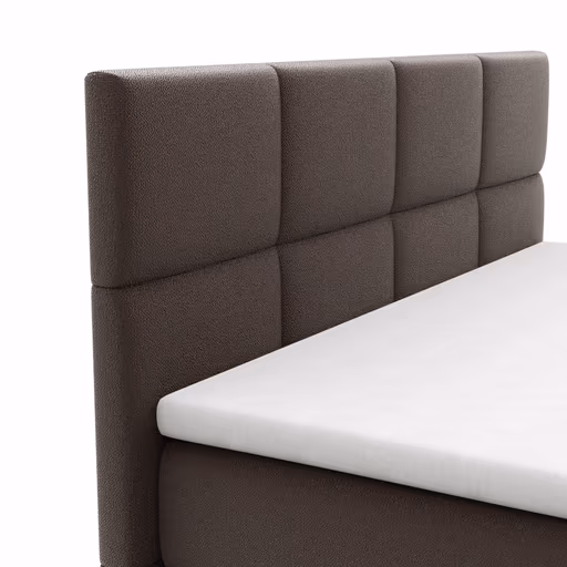 Boxspringbett Alpin Luxe - Liegefläche ca. 180x200 cm, Stoff, Dunkelbraun