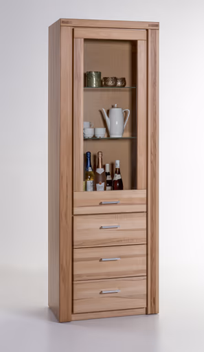 Vitrine - Kernbuche teilmassiv, geölt