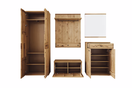 Garderobe - Balkeneiche massiv