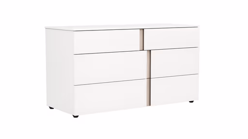 Kommode Loretto - BHT ca. 127x70x51 cm, Lack matt, Weiß