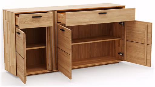 Sideboard Estana - Eiche massiv, legno