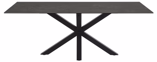 Esstisch ABBIGAIL - LB ca. 200x100 cm, Schwarz