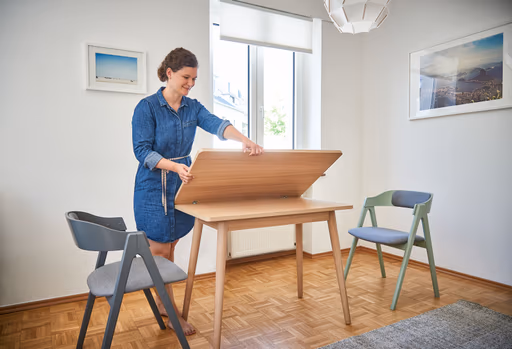 Armlehnstuhl Edge - Buche, Weiß