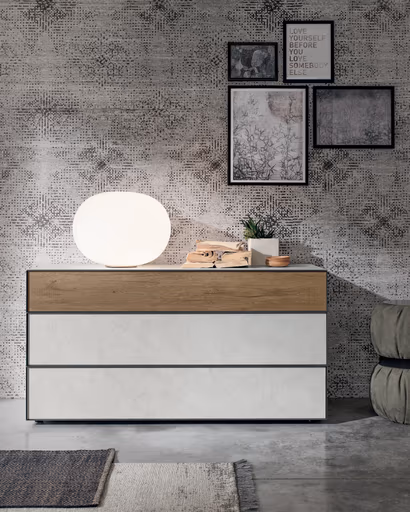 Kommode Loretto - BHT ca. 135x70x53 cm, Lack matt, Salbeigrün