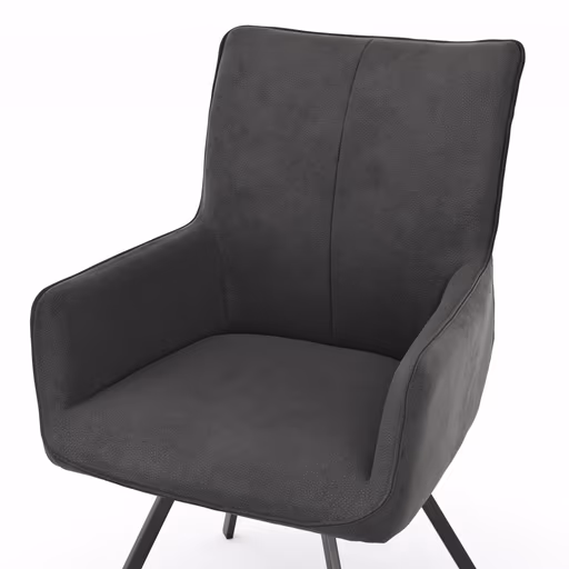 Armlehnstuhl Calyra - Stoff, Anthrazit