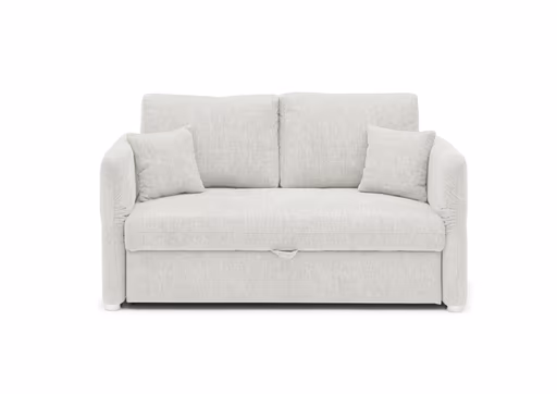 Sofa JORDEN - 2,5-Sitzer, inkl. Schlaffunktion, verstellbare Armlehnen, Stoff, Beige