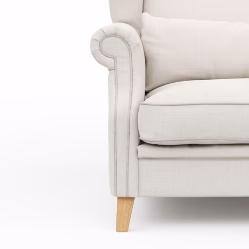 Sessel Mapleton - Stoff, Creme