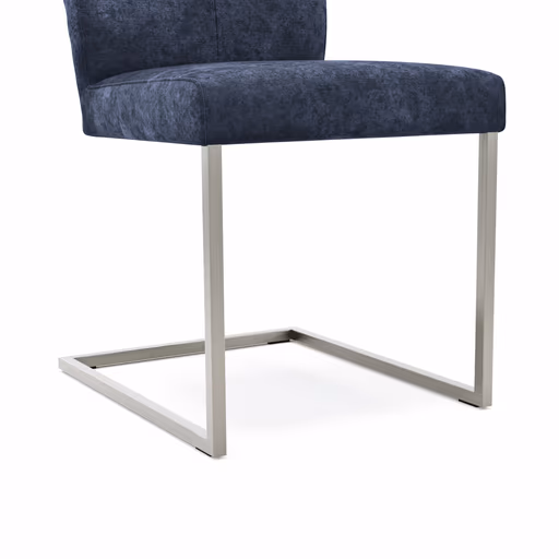 Freischwinger Edmonton - Stoff, Blau