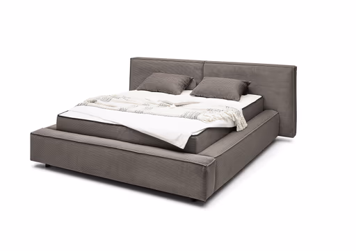 Polsterbett- Liegefläche ca. 180x200 cm, Stoff, Mocca, inkl. Matratze