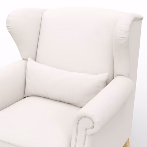 Sessel Mapleton - Stoff, Creme