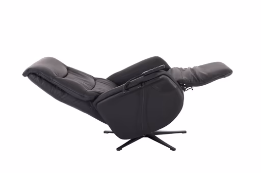 TV-Sessel MAREK - drehbar, Relaxfunktion, Kopfteilverstellung, Leder, Schwarz