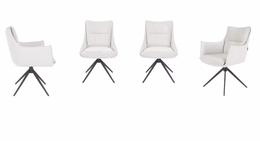 Armlehnstuhl MANDY - drehbar, Stoff, Silbergrau