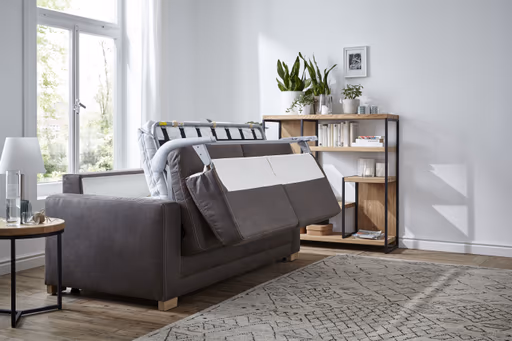 Sofa Lakeville 1 - 2-Sitzer inkl. Schlaffunktion, Stoff, Braun