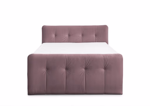 Boxspringbett HOLLIE- Liegefläche ca. 180x200 cm, Stoff, Brombeere, TFK H3/TFK H3