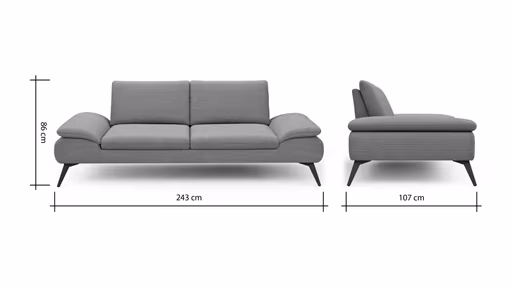 Sofa Collina - 3-Sitzer, Stoff, Eukalyptus