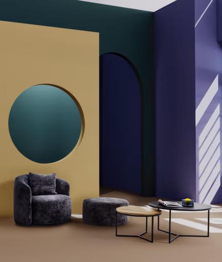 Drehsessel Valdis - Stoff, Navy