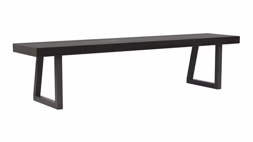 Holzbank Clifton - Breite ca. 180cm, Zerreiche massiv, smoked