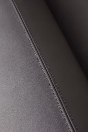 Sofa Anaheim - 3,5-Sitzer, Leder, Anthrazit