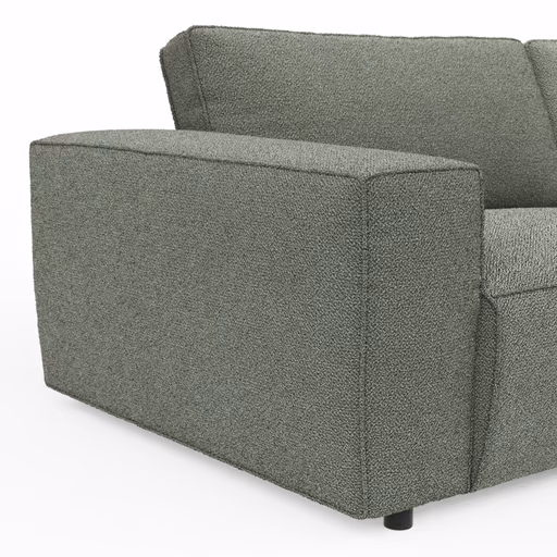 Sofa Lilaia - 1,5-Sitzer XL mit 1,5-Sitzer XL Tief, Stoff, Olivgrün