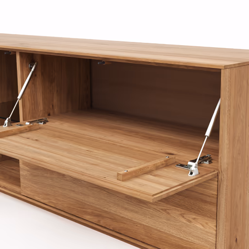 Mediaboard Saratoga - Wildeiche massiv, natur geölt