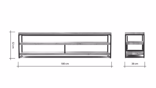 TV Board Farmingdale - Eiche massiv, natur geölt