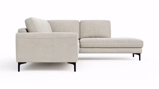 Ecksofa Oviedo - Ecke links mit 2,5-Sitzer, Stoff, Natur