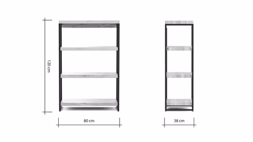 Regal Farmingdale - Eiche massiv, legno