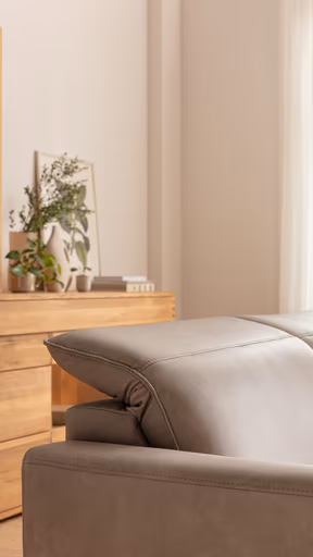 Sofa Tulsa KV - 2,5-Sitzer, inkl. Relaxfunktion und Kopfteilverstellung (motorisch), Leder, Graubeige