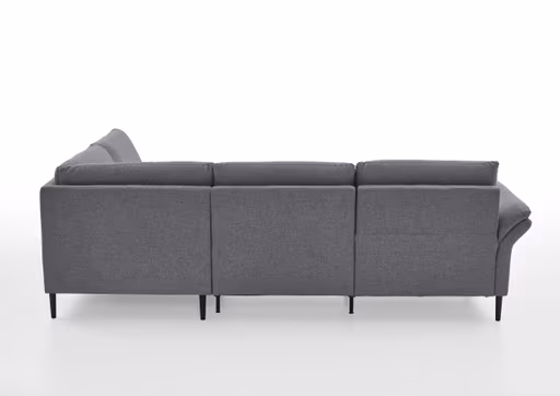 Ecksofa - 3-Sitzer mit Ecke rechts, Stoff, Grau