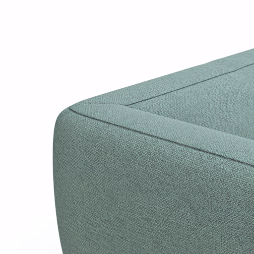 Ecksofa Morela - 2-Sitzer mit Longchair rechts, Stoff, Petrol