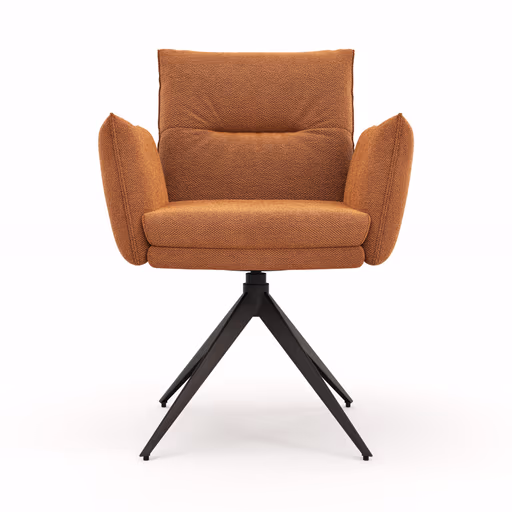 Armlehnstuhl Coscino - Stoff, Terrakotta