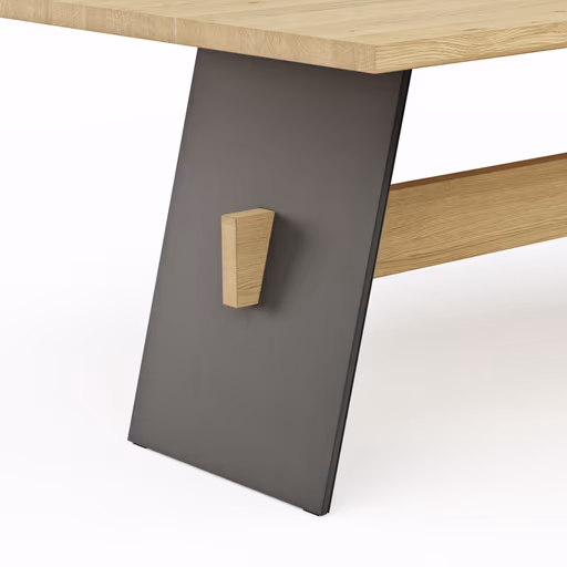 Esstisch Phoenix - LB ca. 220x100 cm, Eiche massiv, Bianco geölt