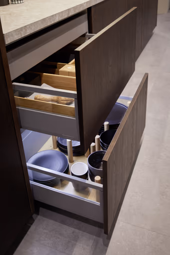 Inselküche 57.150 CO 6 521, Asteiche Maron gebürstet