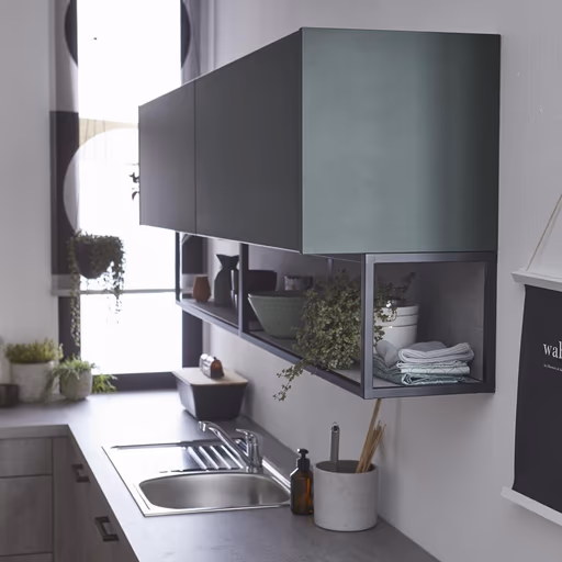 Winkelküche 52.210 GL 2 521,Beton Nebelgrau Nachbildung