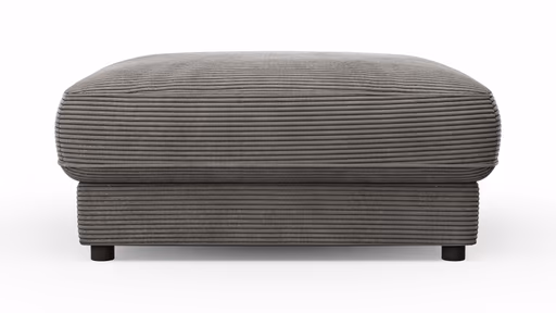 Hocker Juni - LB ca. 90x90 cm, Cord, Dunkelgrau