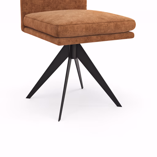 Freischwinger Valloni - Stoff, Rostfarben