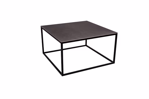 Couchtisch Kai - LBH ca. 65x65x37 cm, Keramik, Betongrau