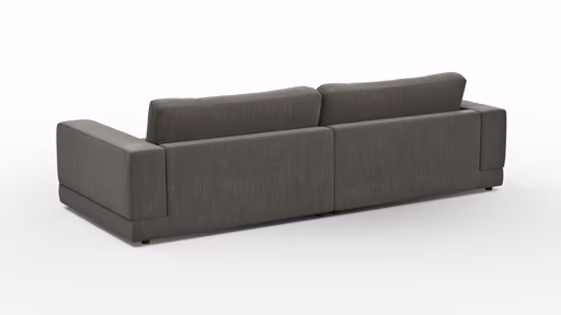 Ecksofa Juni - Longchair links mit 1,5-Sitzer, Stoff, Schwarz